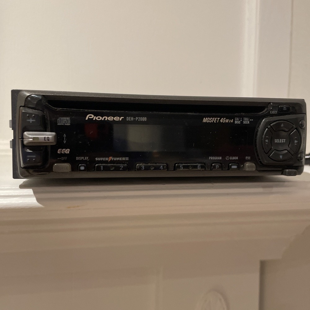 Pioneer DEH-P2000 Faceplate Stereo Audio CD Player MOSFET 42wx4 Amp Untested